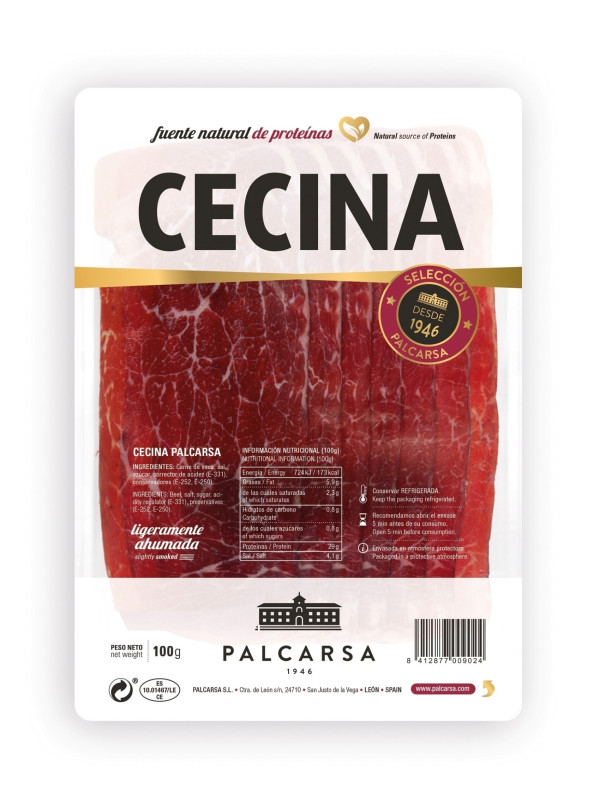 Cecina lonchas 100 g.