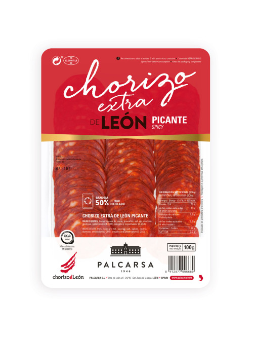 Chorizo de León Picante 100 g.