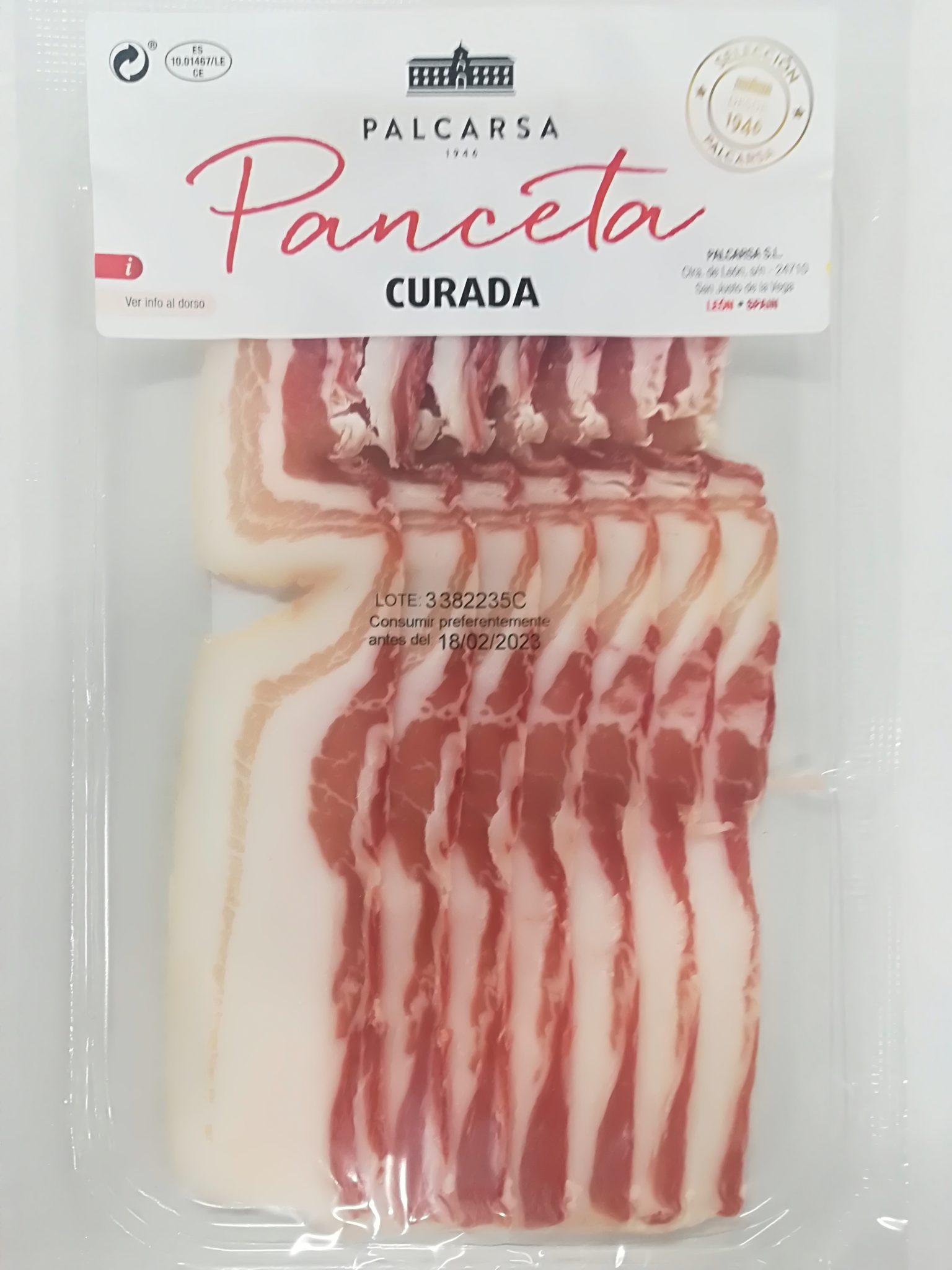 Panceta Curada 90 G Embutido De León Tradicional Palcarsa